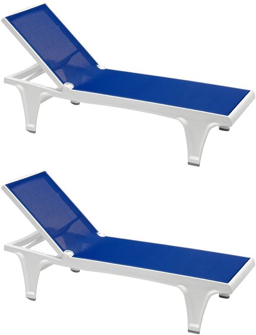 Scab Design Lot 2 Bains Tahiti Blanc/Drap Bleu