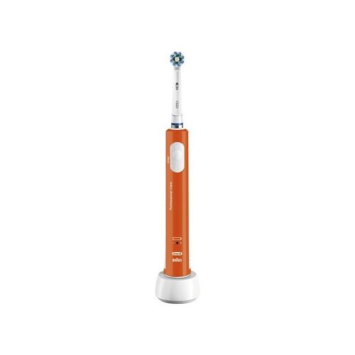 Brosse à dents électrique oral-b 600 pro blanc orange