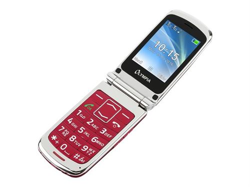 OLYMPIA Style PLus - Téléphone de service - double SIM - microSD slot - Écran LCD - rouge