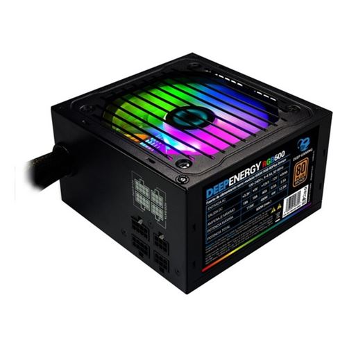 Bloc d'Alimentation DG-PWS600-MRBZ ATX 600W RGB Noir &Oslash; 12 cm x 1
