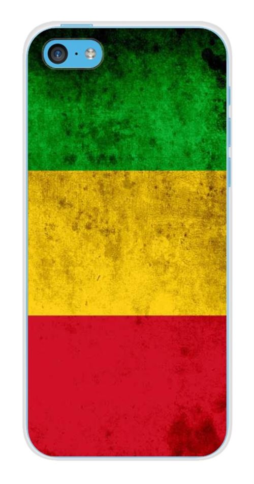 Coque en silicone imprimée compatible Apple iPhone 5C Drapeau Mali