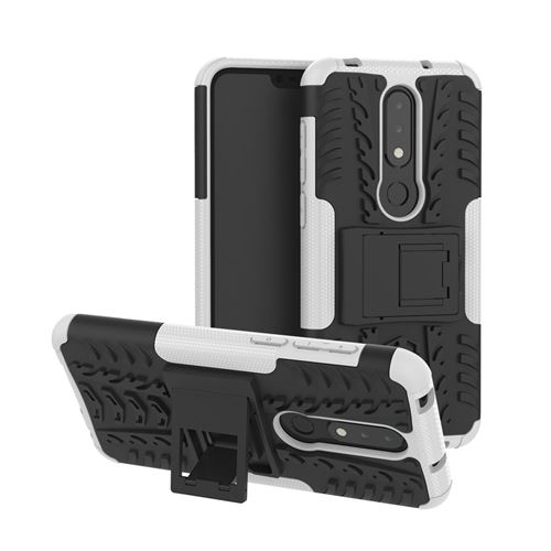 Coque en TPU hybride antidérapant blanc pour votre Nokia X6 (2018)