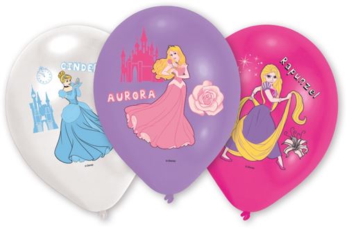 Amscan ballons Princess 27.5 cm 6 blanc / violet / rose pièces