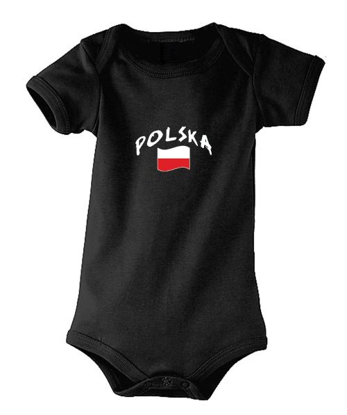 Supportershop Pologne Body Mixte Bébé, Noir, FR : (Taille Fabricant : 3-6 Mois)