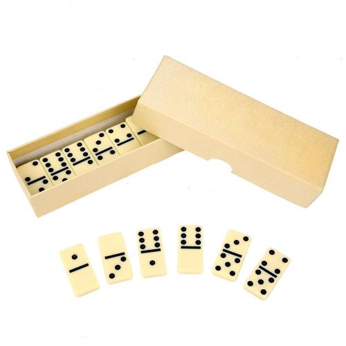Puzzles Domino 28pcs Bois Éducation Interactif Non-Toxique Portable Blocs de Construction Jouet Ensemble pour Enfant