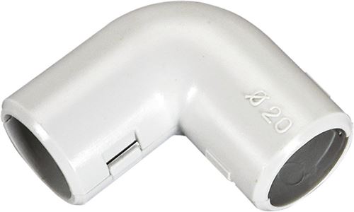 ELECTRALINE Raccordement &eacute;querre  - Diam&egrave;tre 20 mm - Vendu par 4