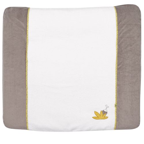 Fehn housse de matelas à langer 75 x 85 cm marron/blanc