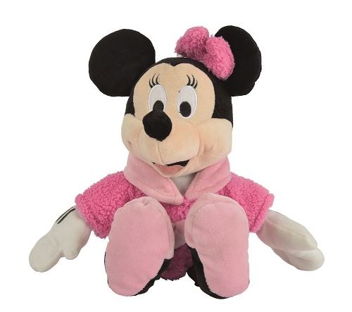 Minnie en peignoir rose 25 cm - peluche disney