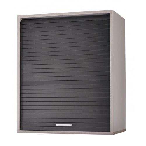 Meuble Cuisine Alu Bicolore 60 cm H 72 cm - Coloris: Noir