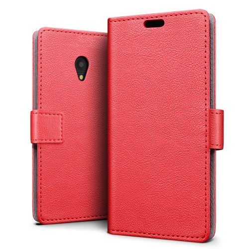 Etui Housse Portefeuille Pour Alcatel U5 - Rouge