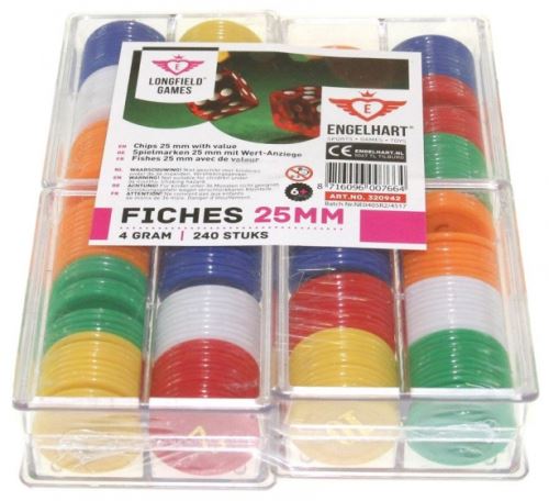 Longfield Games Jetons de poker 25 mm par 240 pièces