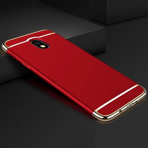Galaxy J7 (2017) (EU Version) Rouge Coque Protection Plastique Effet Métal Brillante ALS46870