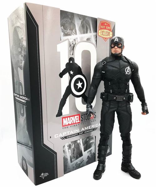 Figurine Hot Toys MMS488 - Marvel Comics - Marvel Studios : The First Ten Years - Captain America Concept Art Version
