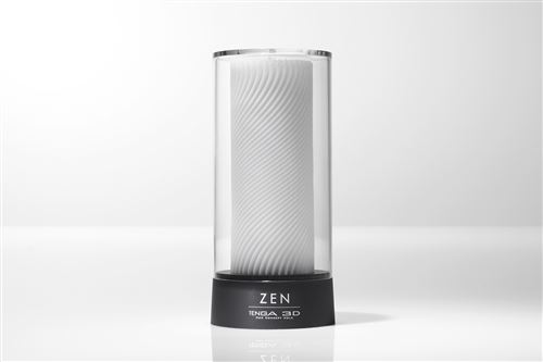 TENGA 3D Zen - Masturbateur Masculin en Elastomère Antibactérien, Sextoy Stimulateur du Gland, Fines Ondulations Incrustées