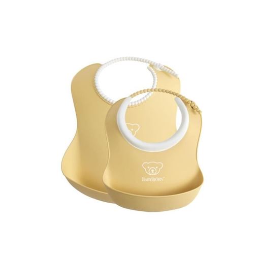 Babybjorn - Ensemble Bavoirs, Jaune pastel - jaune