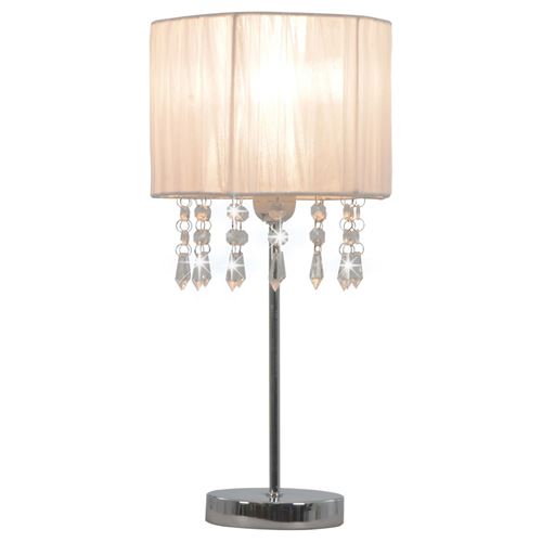 vidaXL Lampe de bureau Blanc Rond E27
