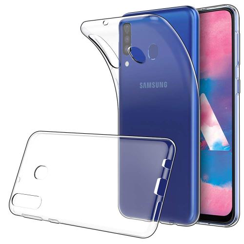 Samsung Galaxy M30 Housse Etui Housse Coque de protection Silicone [Transparent]
