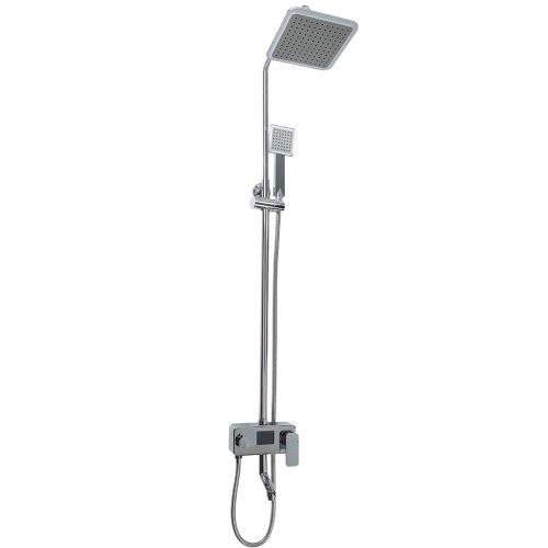 Colonne de Douche avec Mitigeur Baignoire Ensemble de Douche Écran LCD Affichage Digital Température et Temps de Douche