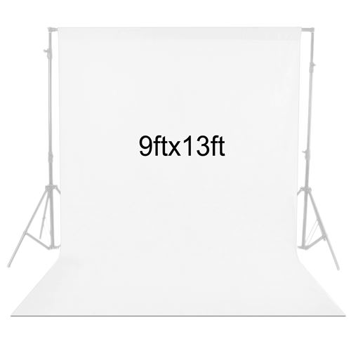 Fondart 200 x 405 cm Arrière-Plan Photographique Professionnel Réversible Blanc Gris Toile de Fond pour Photographie et Vidéo 