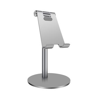 Support de téléphone portable bureau en aluminium support table berceau  pour tablette 1 pc argenté