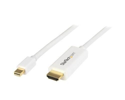 StarTech.com Câble adaptateur Mini DisplayPort vers HDMI de 1 m - M-M - 4K - Blanc. Modes vidéo pris en charge: 1080p,720p.