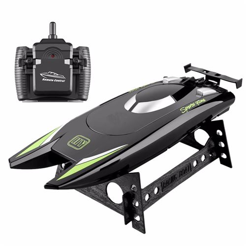 Bateau télécommandé haute vitesse double canal 2,4 GHz 25KM / H - Noir