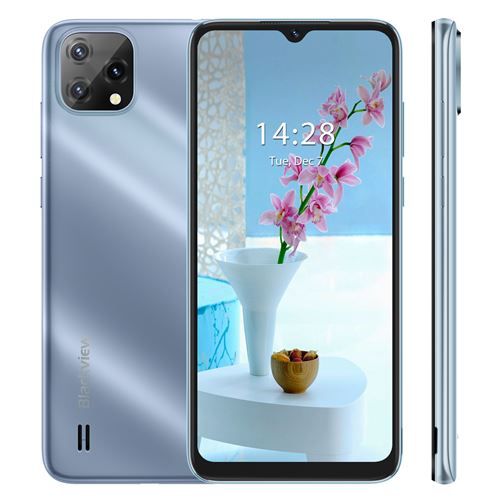 Blackview A60 Smartphone Debloqué 16 Go 6.1 Écran Goutte d'eau Android 8.1 Caméra 13MP 4080mAh batterie GPS Téléphone portable - Bleu