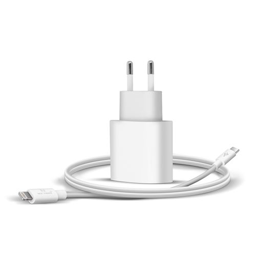 Chargeur Secteur USB-C et Câble Lightning Charge Rapide Power Delivery 20W  Noir - Chargeur pour téléphone mobile - Achat & prix