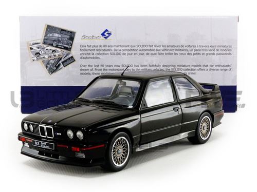 Solido - BMW - M3 E30-1990 Voiture Miniature de Collection, 1801501, Noir