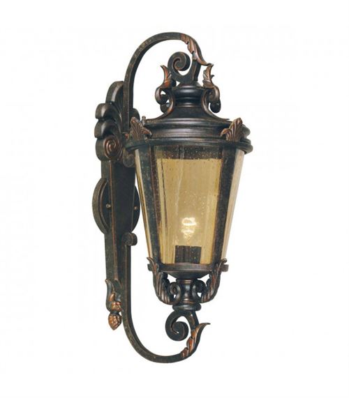 Applique Baltimore, bronze et verre ambre, grande