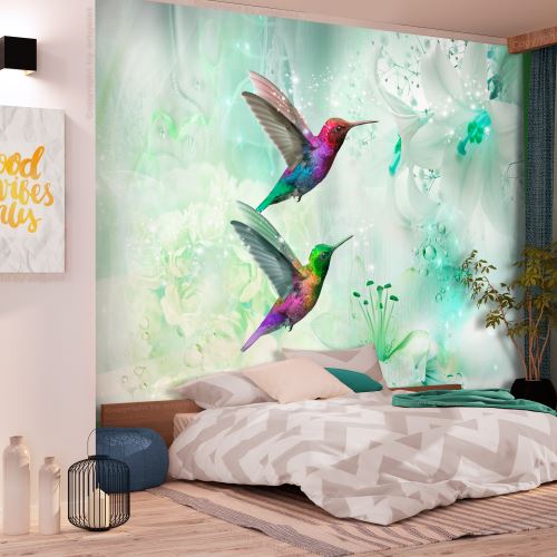400x280 Papier peint Animaux Moderne Colourful Hummingbirds (Green)