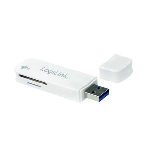 Logilink cr0034 a Lecteur de Carte USB 3.0 en Format Mini avec Couvercle de Protection Blanc