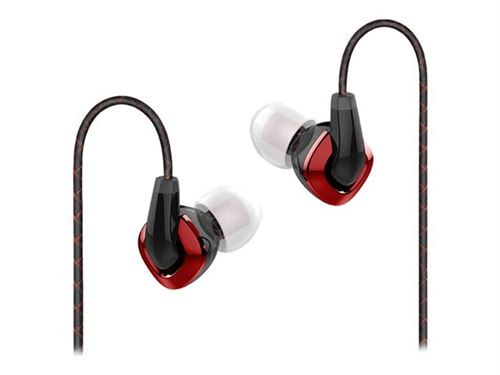 FiiO F3 - In-ear hoofdtelefoons met micro - inwendig - bevestiging over het oor - met bekabeling - 3,5 mm-stekker