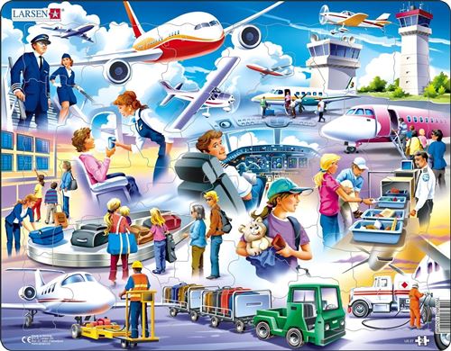 Larsen casse-tête MaxiAirport 42 pièces