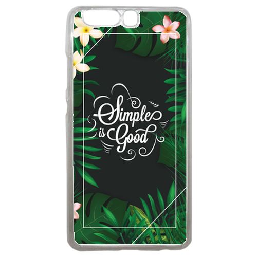 Coque Simple Is Good Tropical Fond Noir Compatible P10 Transparent