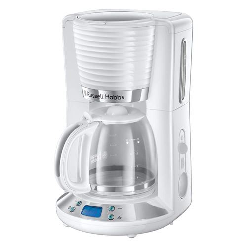 Russell Hobbs Inspire Cafetière à Café Filtre 24390-56, Programmable jusqu'à 24H à l'avance,Café Américain,Café Long Technologie WhirlTech, Système Stop-Goutte, Maintian-Chaud, Grand Capacité de 1,25L