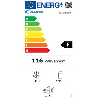 Refrigerateur sous plan Candy CRU 160 NE N 82 cm