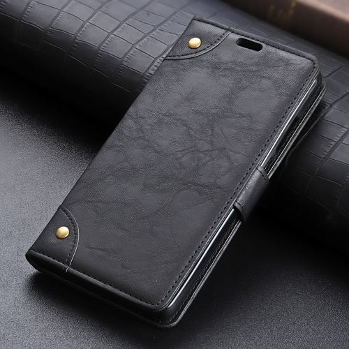 Google Pixel 3 Xl Housse Etui Cuir Pu Effet Peau Rétro Noir Als89632