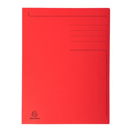 Exacompta Rouge Chemise Imprimée Foldyne 300, A4,