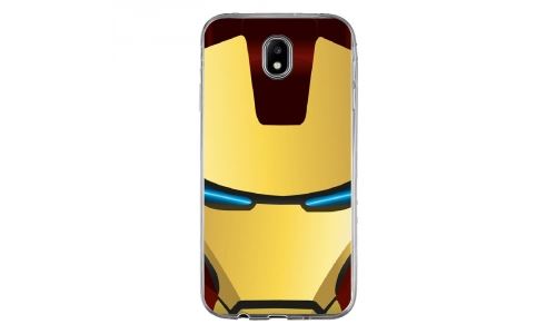 Coque souple pour Samsung Galaxy J5-2017 SM-J530F avec impression Motifs masque Iron