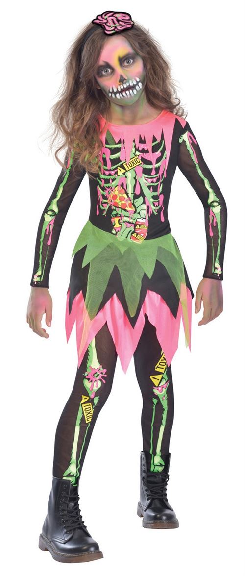 Amscan costumes Deadly Zombiede filles noires 8-10 ans 4-pièces