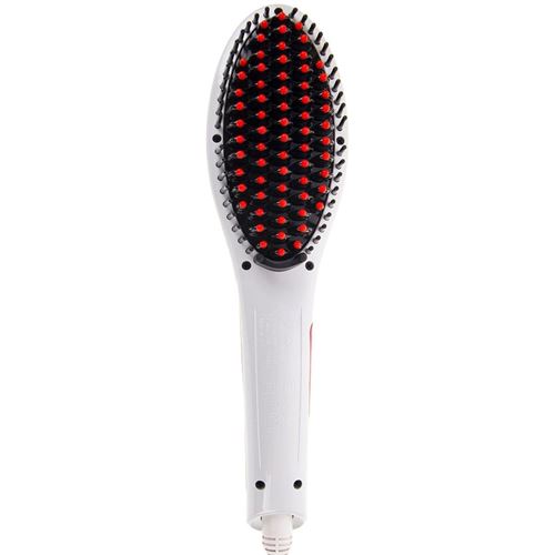 Brosse Lissante Électrique Design 2 En 1 Brushing Ecran LCD Antistatique Blanc - YONIS