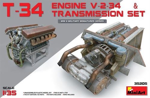 T-34 Engine(v-2-34) & Transmission Set - 1:35e - Miniart