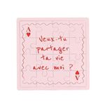 puzzle bois message demande mariage 15cm rose - générique 97379