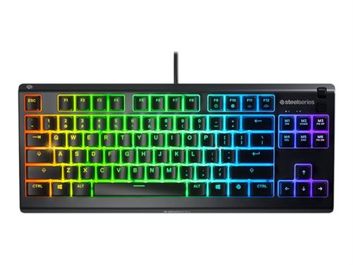 SteelSeries Apex 3 TKL - Clavier - rétro éclairé - USB - QWERTY - US - commutateur : Whisper Quiet Gaming Switch