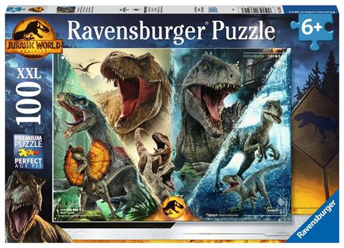 Puzzle 100 p XXL - Les especes de dinosaures Jurassic World