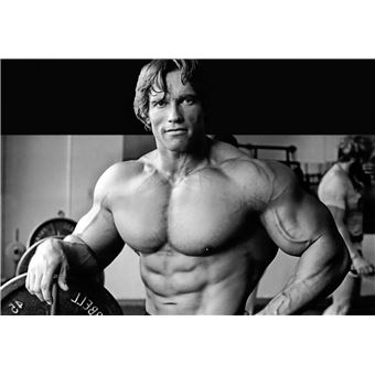 Fabulous Poster Arnold schwarzenegger body building noir & (61cm x 89cm) - 1
