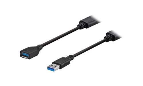 VivoLink - Rallonge de câble USB - USB type A (M) pour USB type A (F) - USB 3.1 - 5 V - 1 A - 3 m - actif - noir