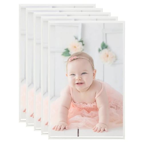 vidaXL Collage de cadres photo 5 pcs de mur table Argenté 10x15 cm MDF
