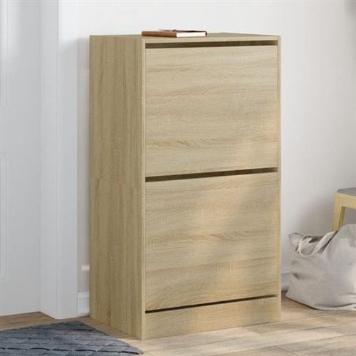 Vidaxl Armoire À Chaussures Chêne Sonoma - Image 3